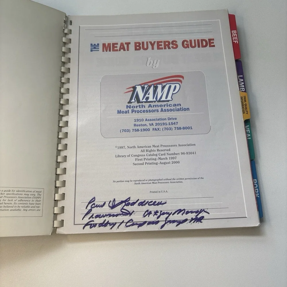 The Meat Buyers Guide NAMP Great Reference For Butchers